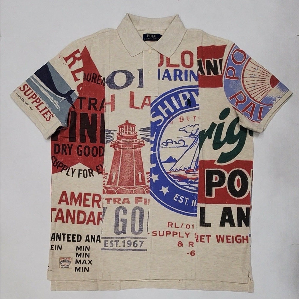 Polo Ralph Lauren Dry Goods  Print Graphic  Polo New  Size M L XL 2XL